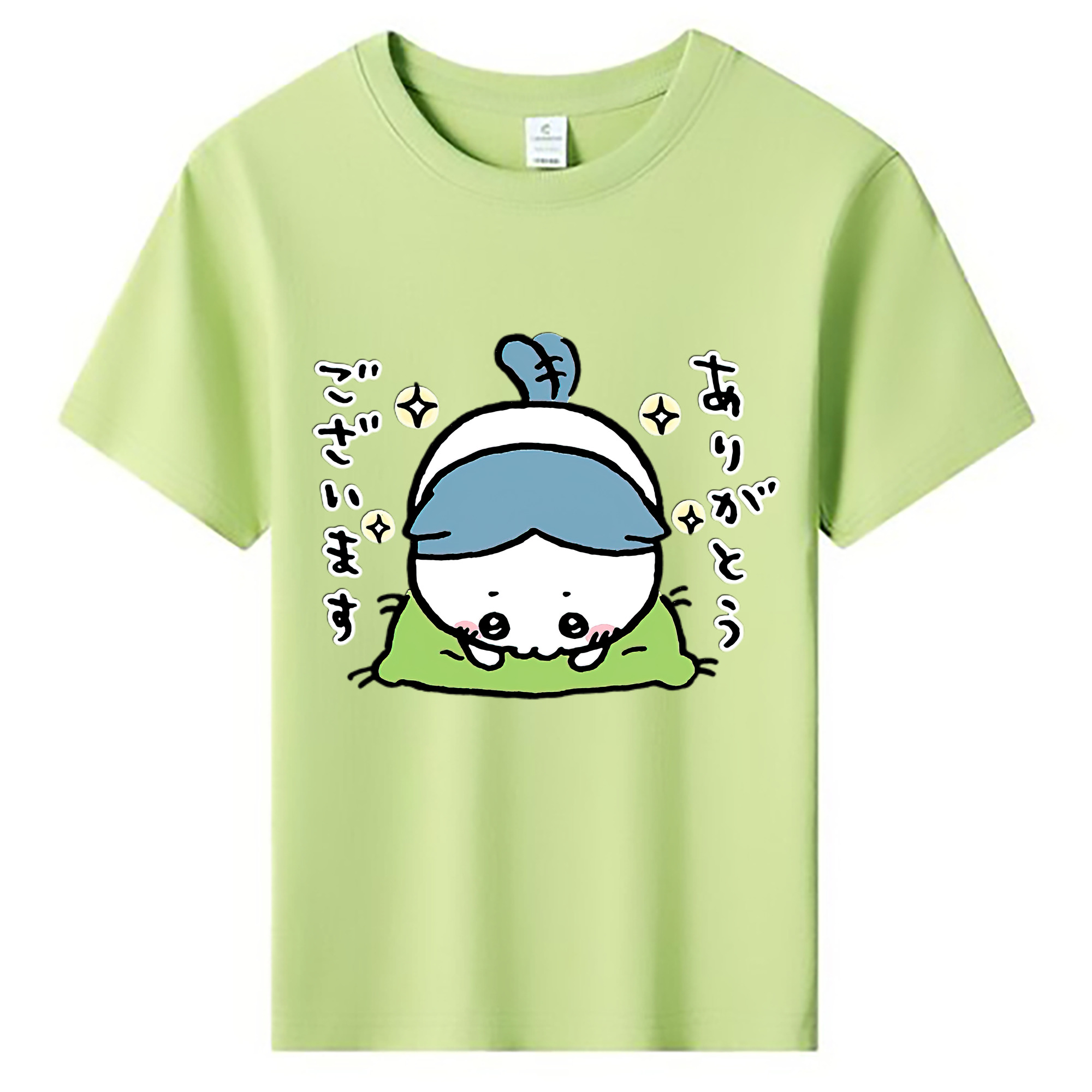 （画像用） ちいかわ ハチワレ Chii-kawa hachiware 綿100％キッズTシャツ（フロントプリント）